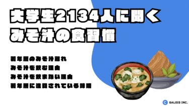 若年層の味噌汁離れに関するアンケート調査